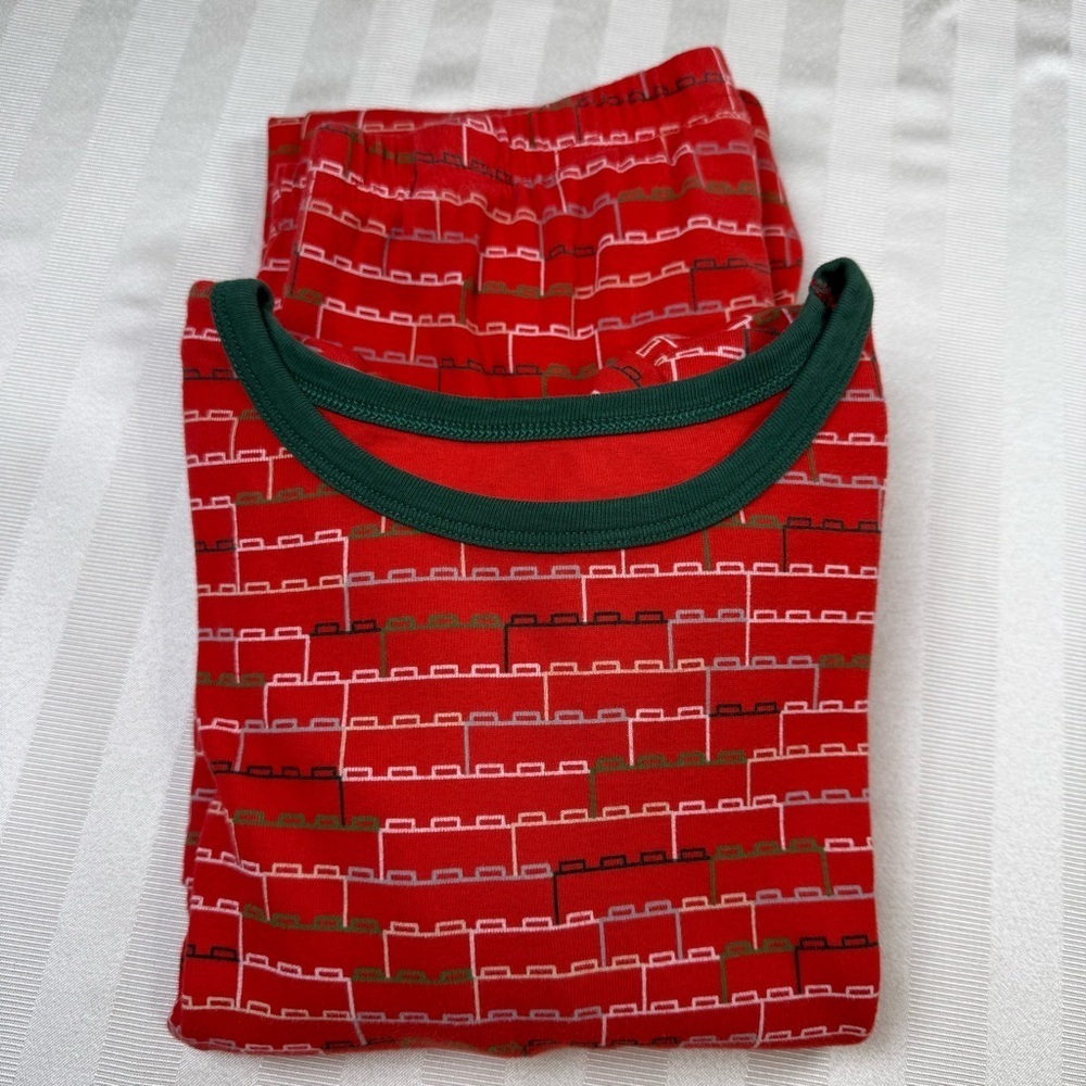LEGO TARGET Red Stacked Brick Pattern Pajama Set Adult Size Medium - Picture 11 of 11